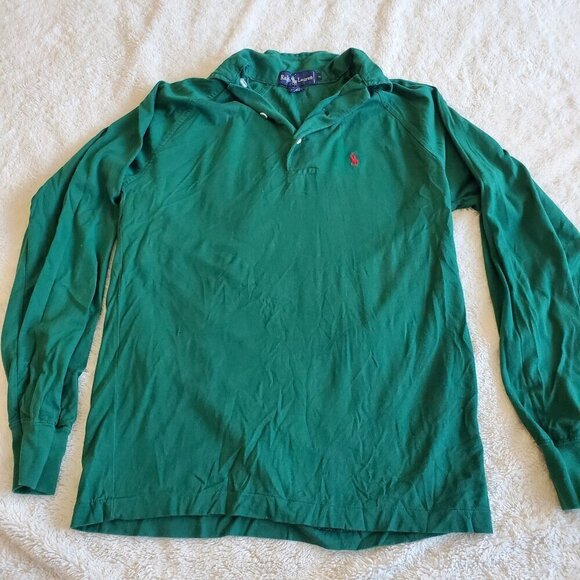 Ralph Lauren Other - VTG Ralph Lauren Blue Label Hunter Green Y2K Button Long Sleeve Golf Shirt Small